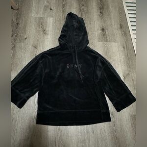 DKNY Black Velour Hoodie